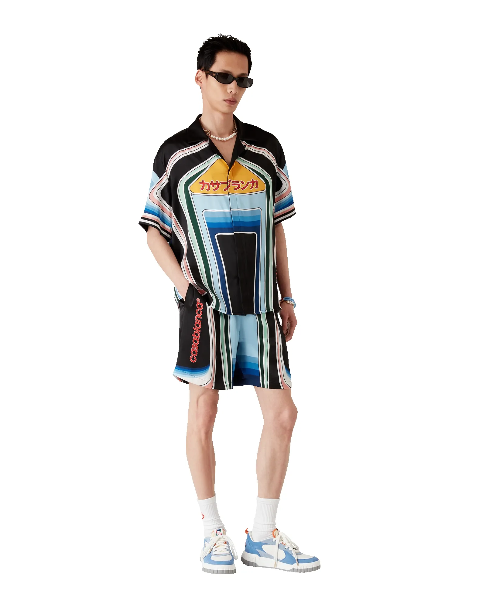 Graphic Mountain Silk Shorts sold by Casablanca product image thumbnail 2
