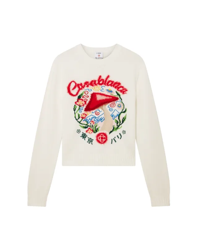Cotton Embroidered Mushroom Jumper sold by Casablanca