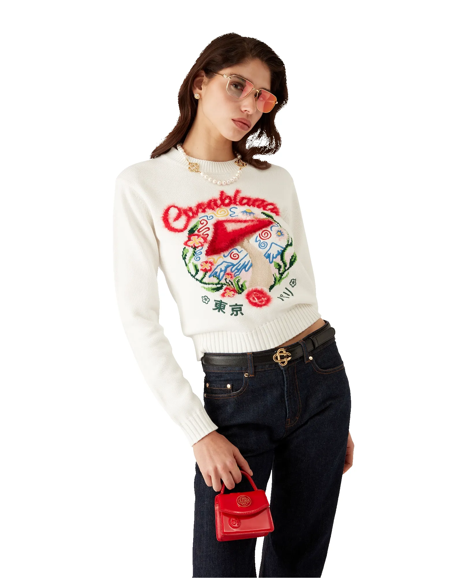 Cotton Embroidered Mushroom Jumper sold by Casablanca product image thumbnail 4