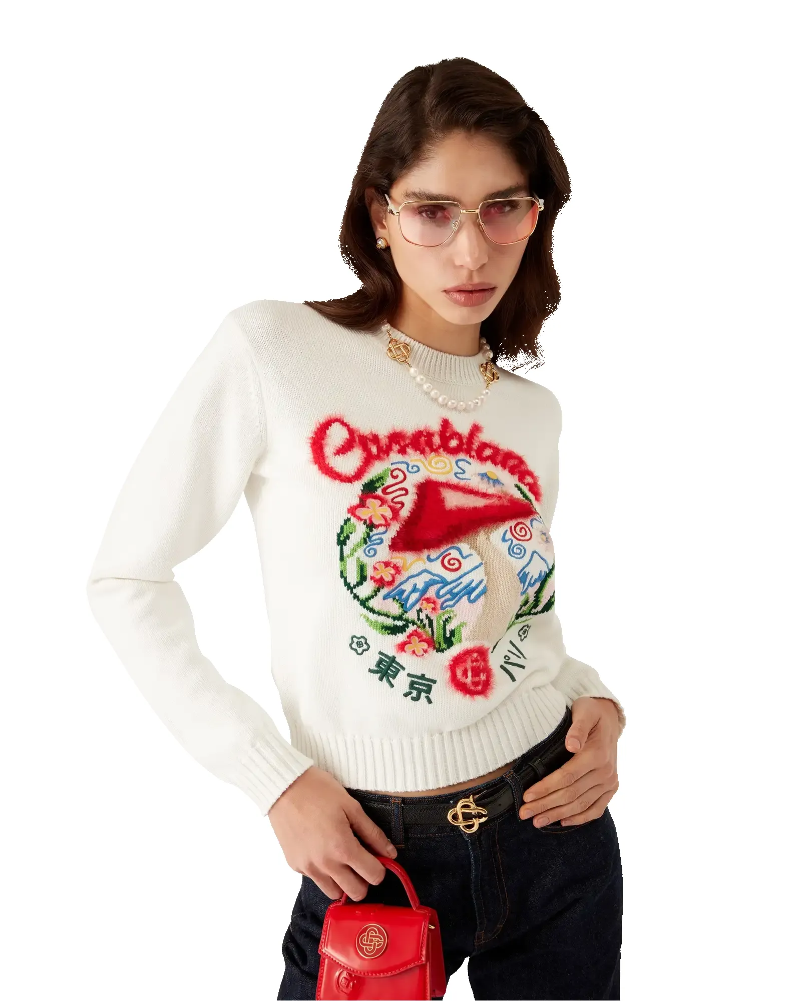 Cotton Embroidered Mushroom Jumper sold by Casablanca product image thumbnail 5