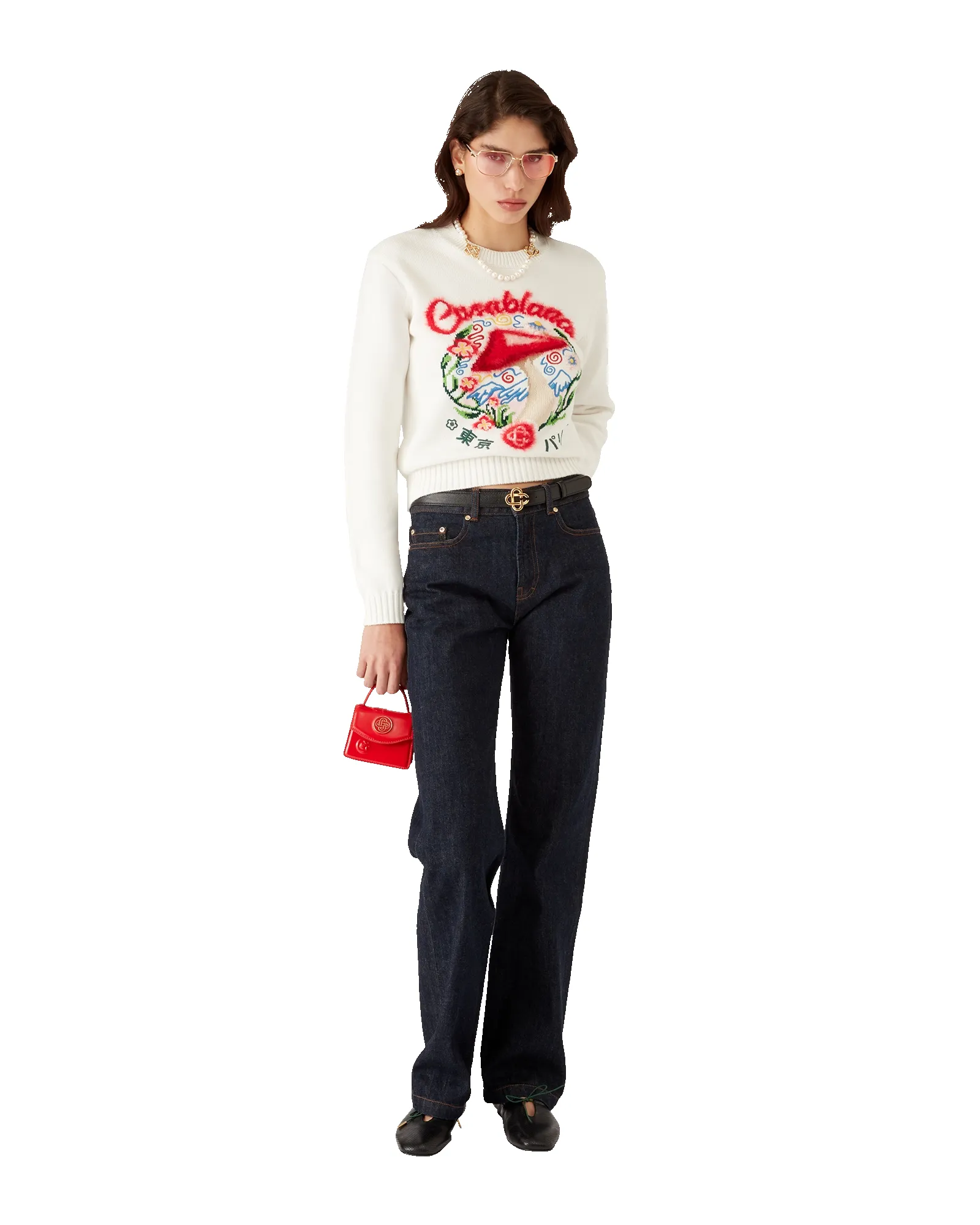 Cotton Embroidered Mushroom Jumper sold by Casablanca product image thumbnail 2