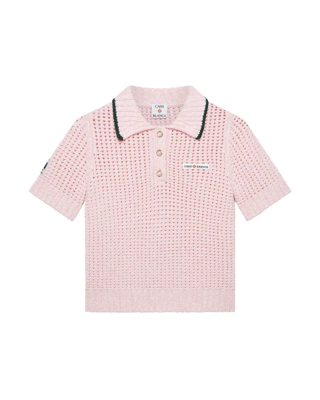 Cotton Mouliné Polo Shirt sold by Casablanca
