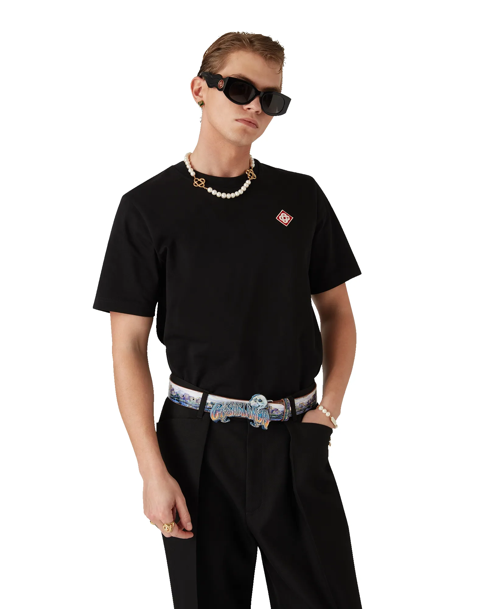 Diamond Logo Short Sleeve T-Shirt sold by Casablanca product image thumbnail 4
