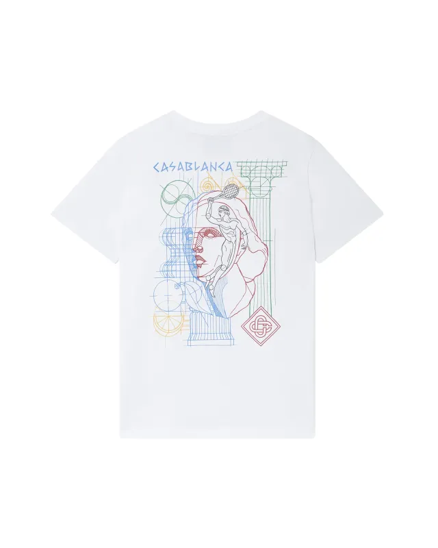 Tennis Play In Progress Short Sleeve T-Shirt sold by Casablanca