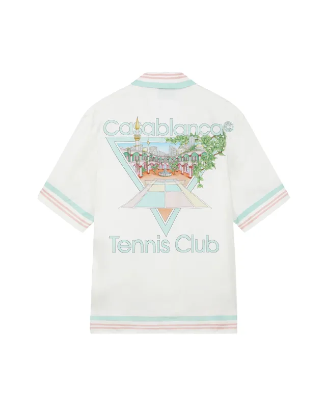 Tennis Club Icon Short Sleeve Silk Shirt sold by Casablanca