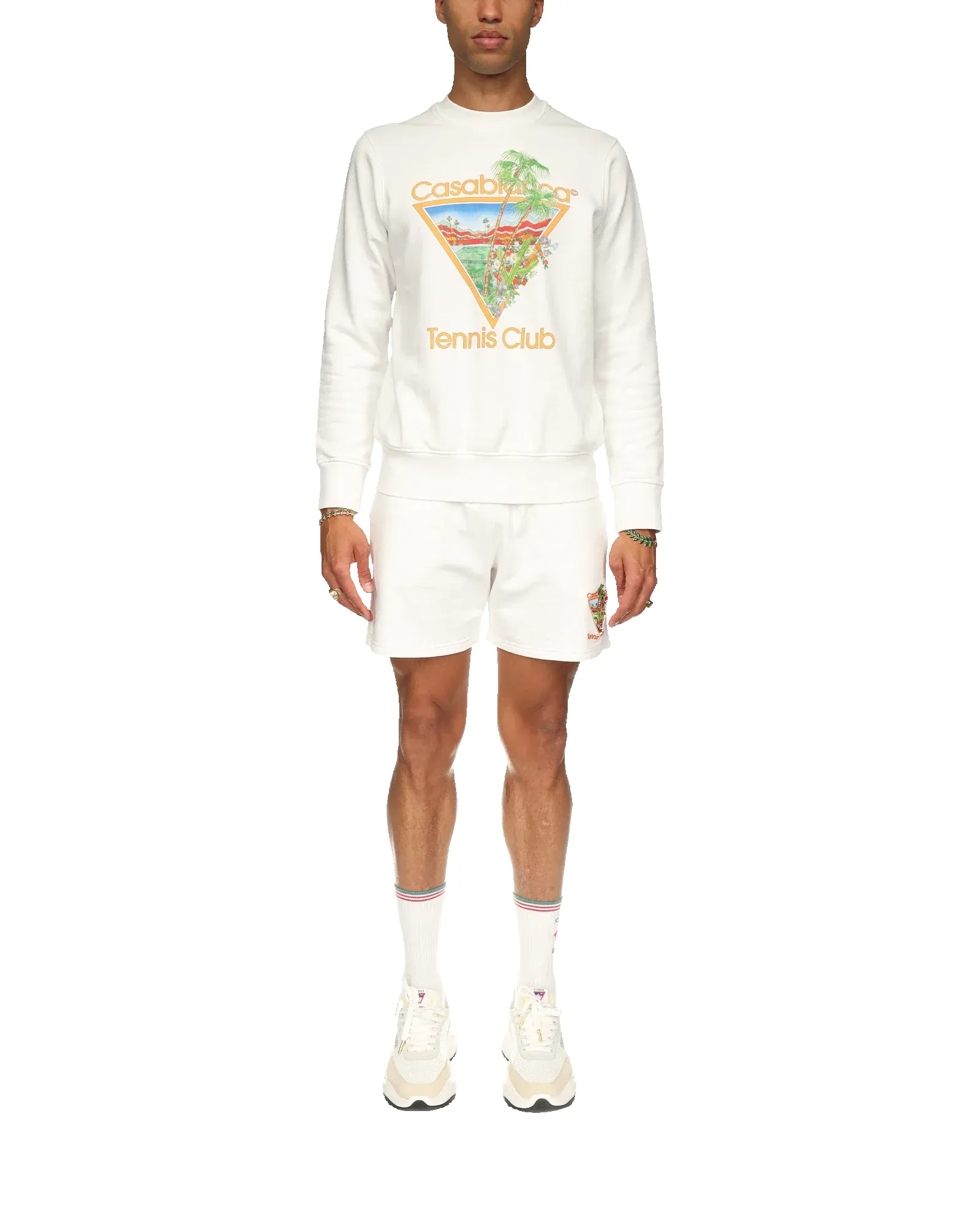 White Tennis Club Icon Sweatshort sold by Casablanca product image thumbnail 2