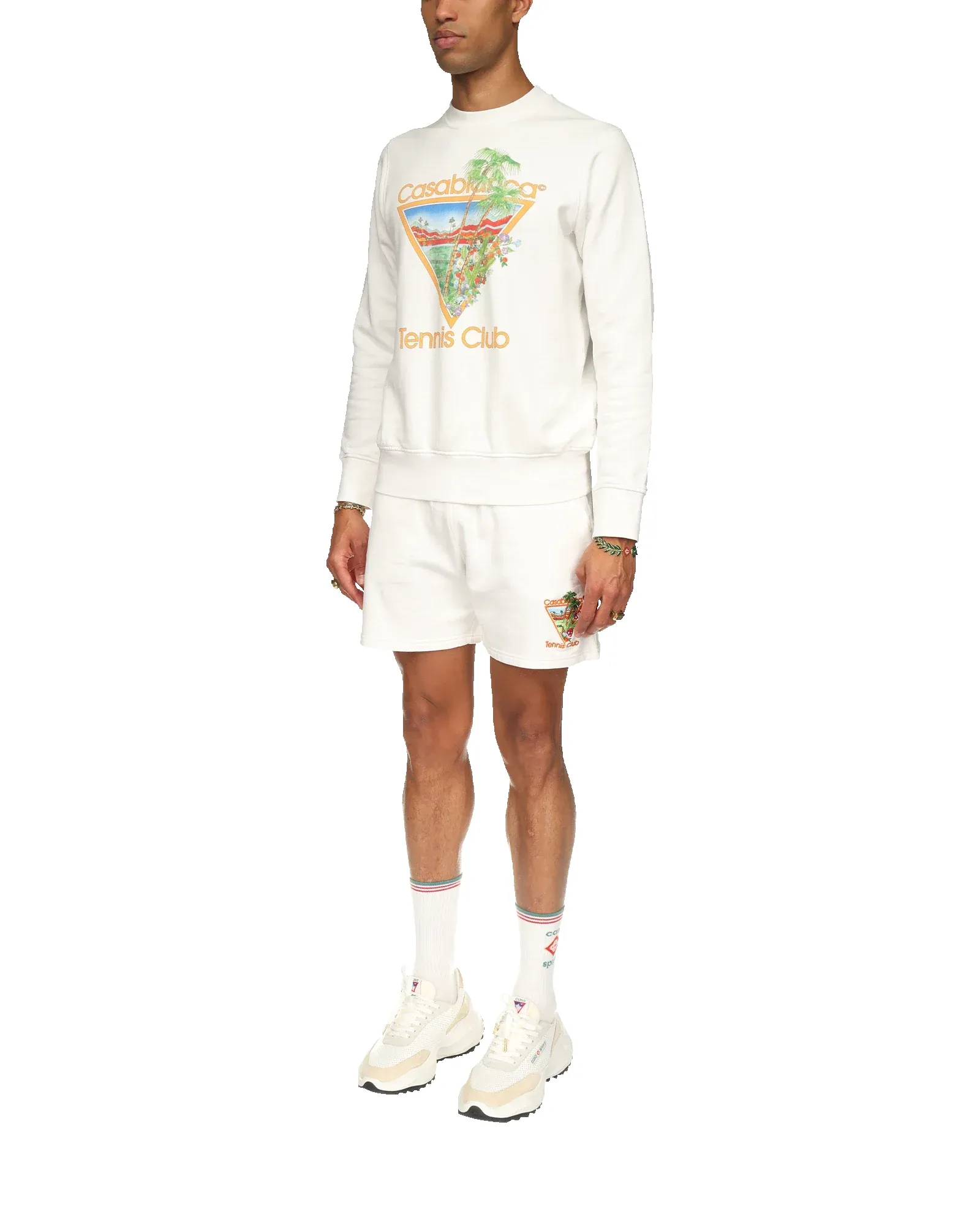 White Tennis Club Icon Sweatshort sold by Casablanca product image thumbnail 3