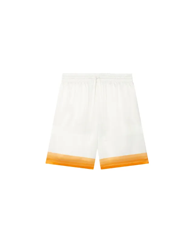 Palm Springs Icon Orange Silk Shorts sold by Casablanca