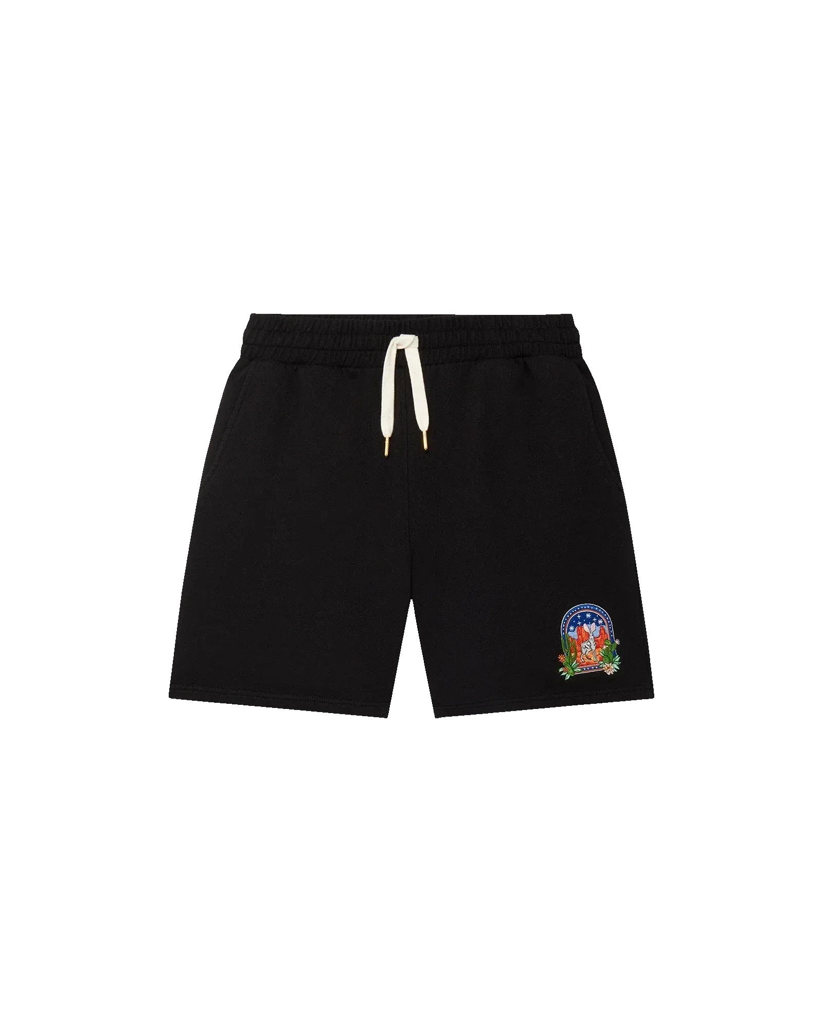 Black L'Arche Du Desert Nuit Sweatshort sold by Casablanca