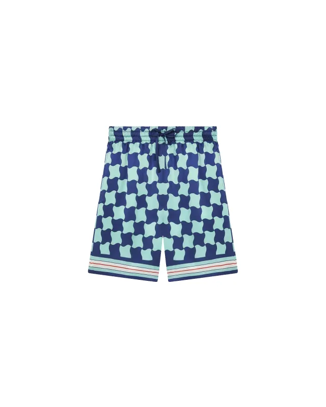 Pool Tile Silk Shorts sold by Casablanca