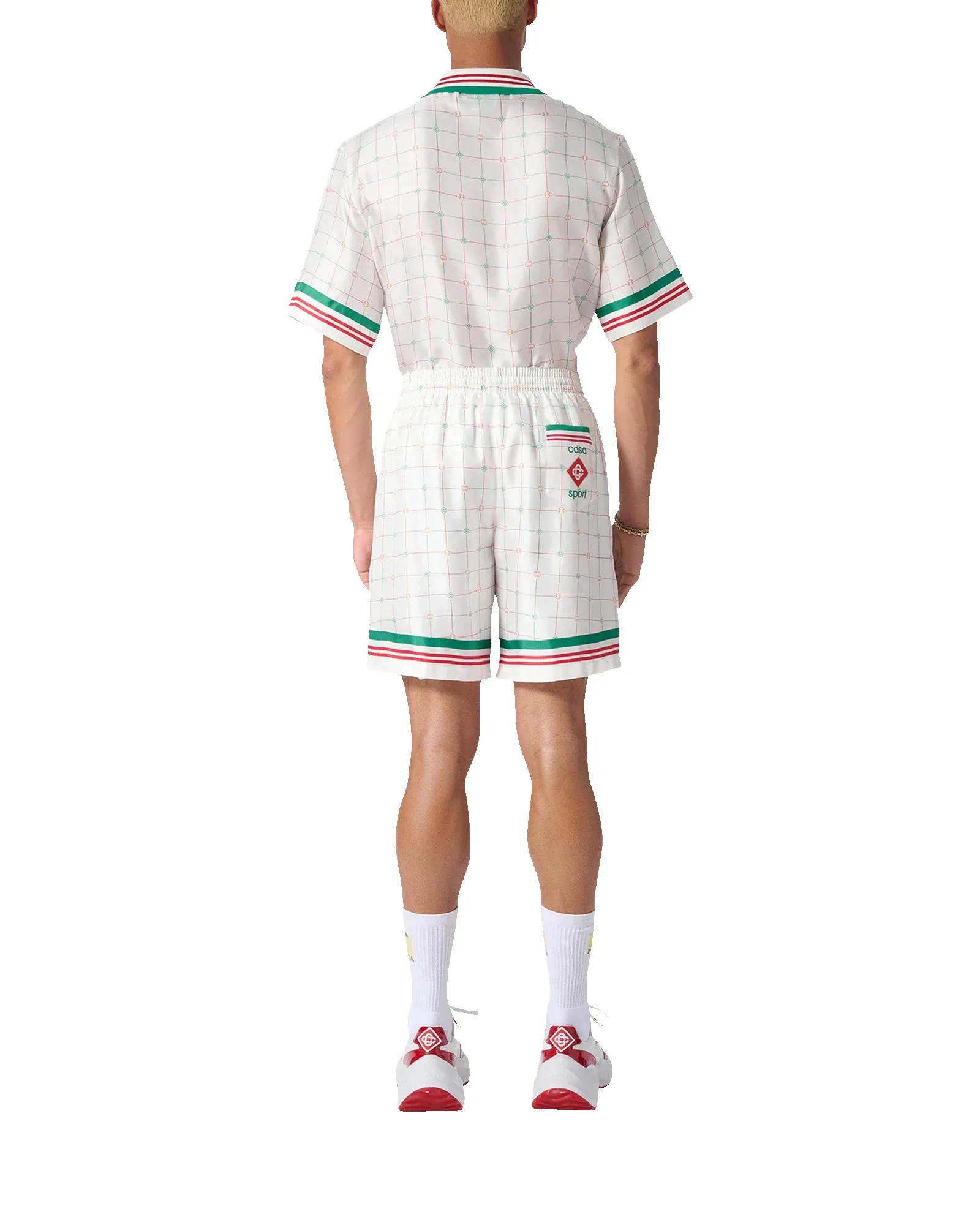 Tennis Club Check Silk Shorts sold by Casablanca product image thumbnail 4
