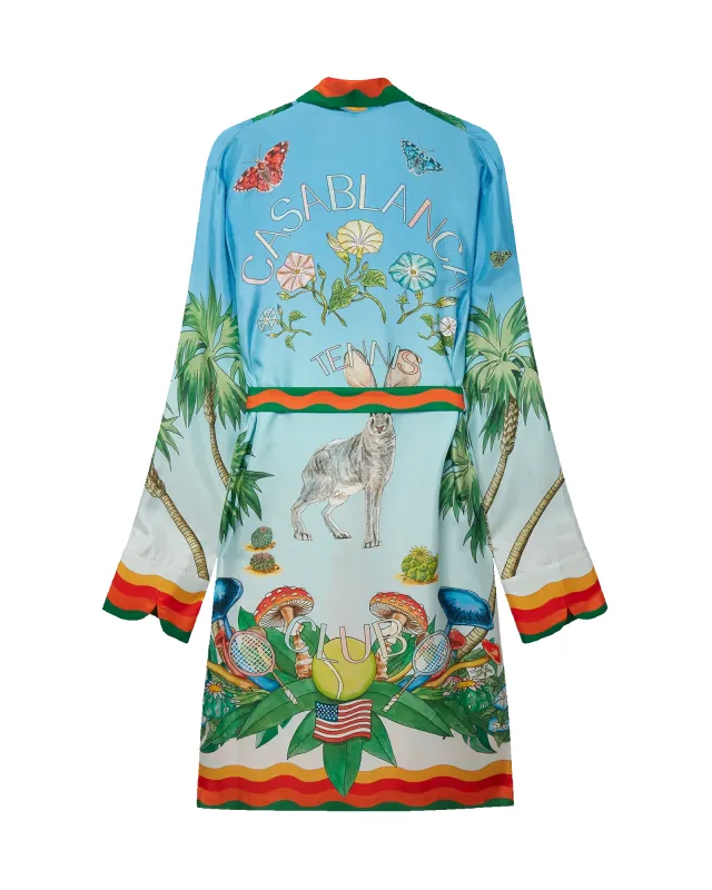 Palm Springs Tennis Club Prive Silk Robe sold by Casablanca