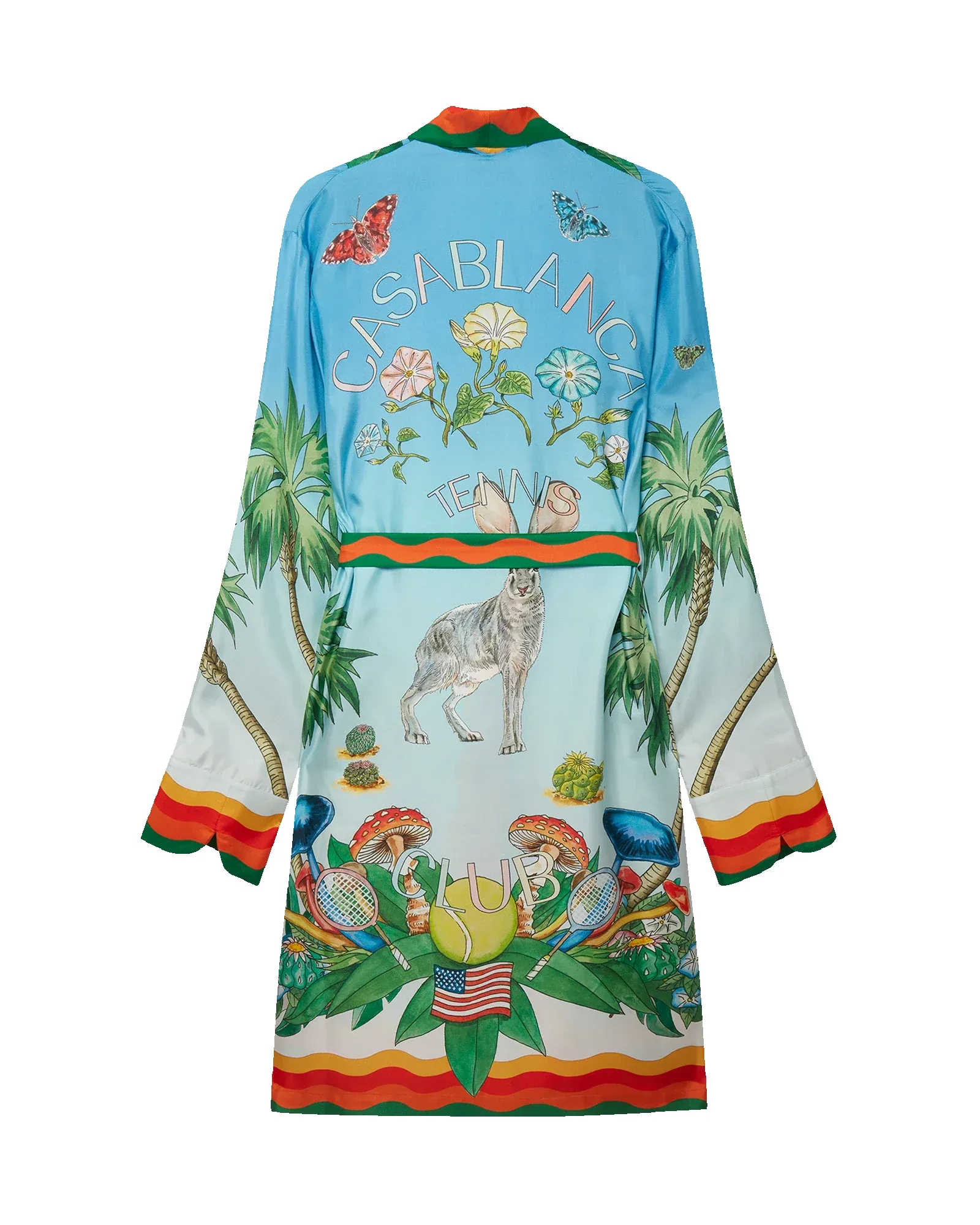 Palm Springs Tennis Club Prive Silk Robe sold by Casablanca