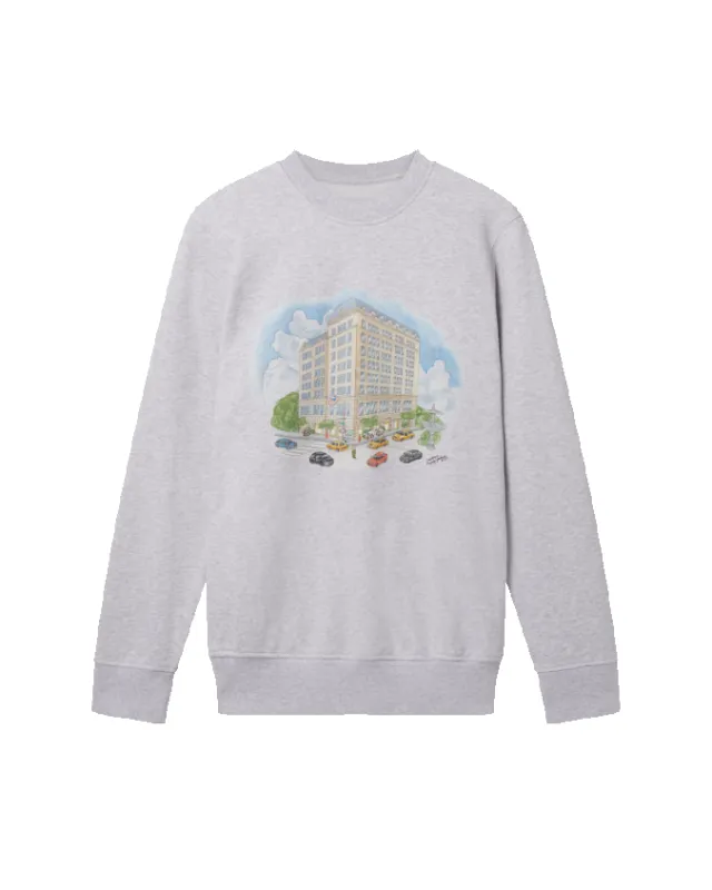 Grey Marl Fifth Avenue Sweatshirt sold by Casablanca