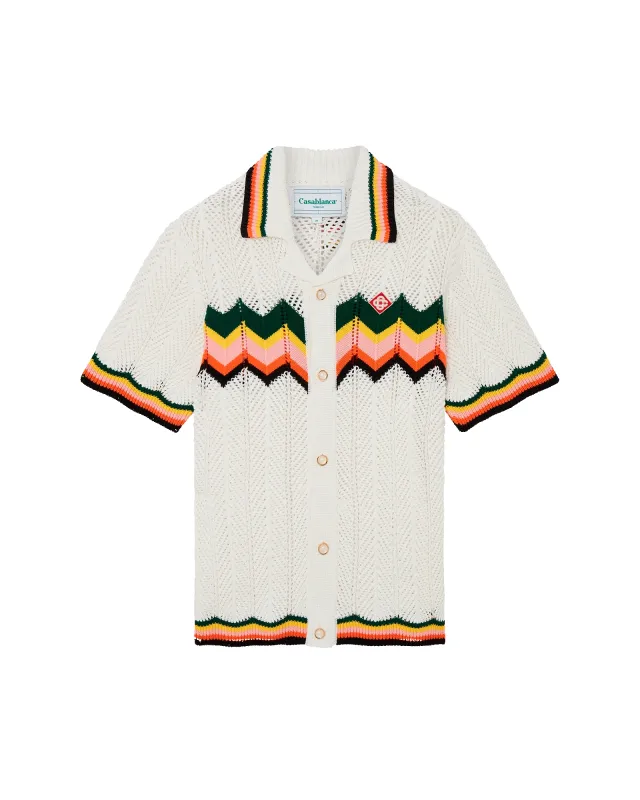 Chevron Lace Shirt sold by Casablanca