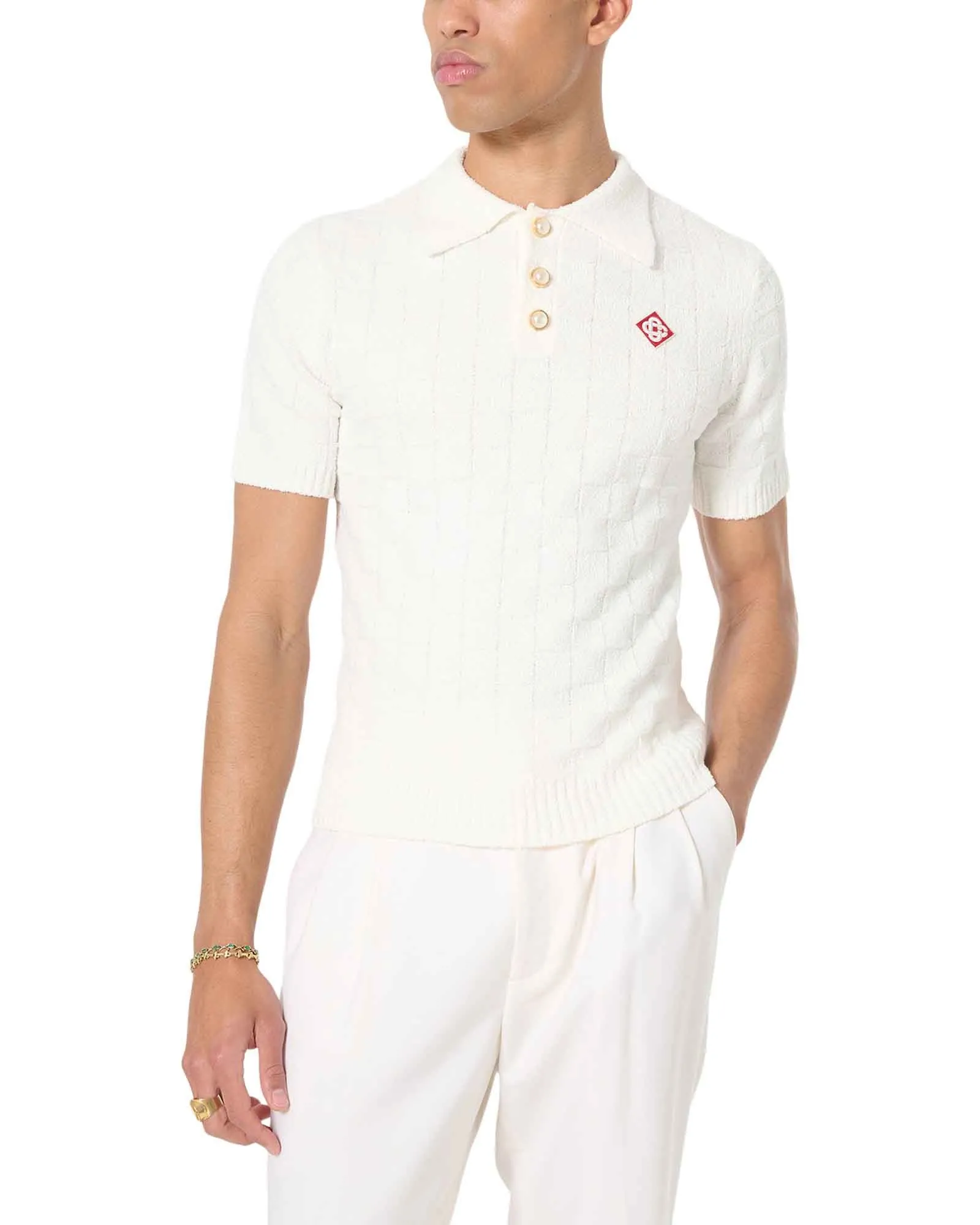 Checked Yoke Boucle Polo sold by Casablanca product image thumbnail 2