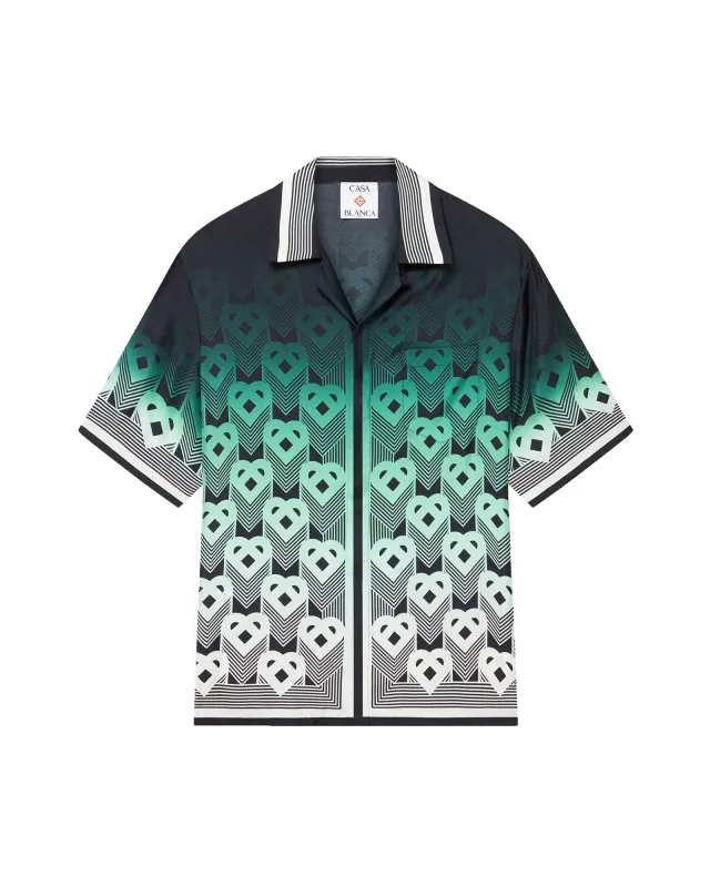 Gradient Monogram Short Sleeve Silk Shirt sold by Casablanca