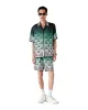 Gradient Monogram Short-Sleeve Silk Shirt sold by Casablanca