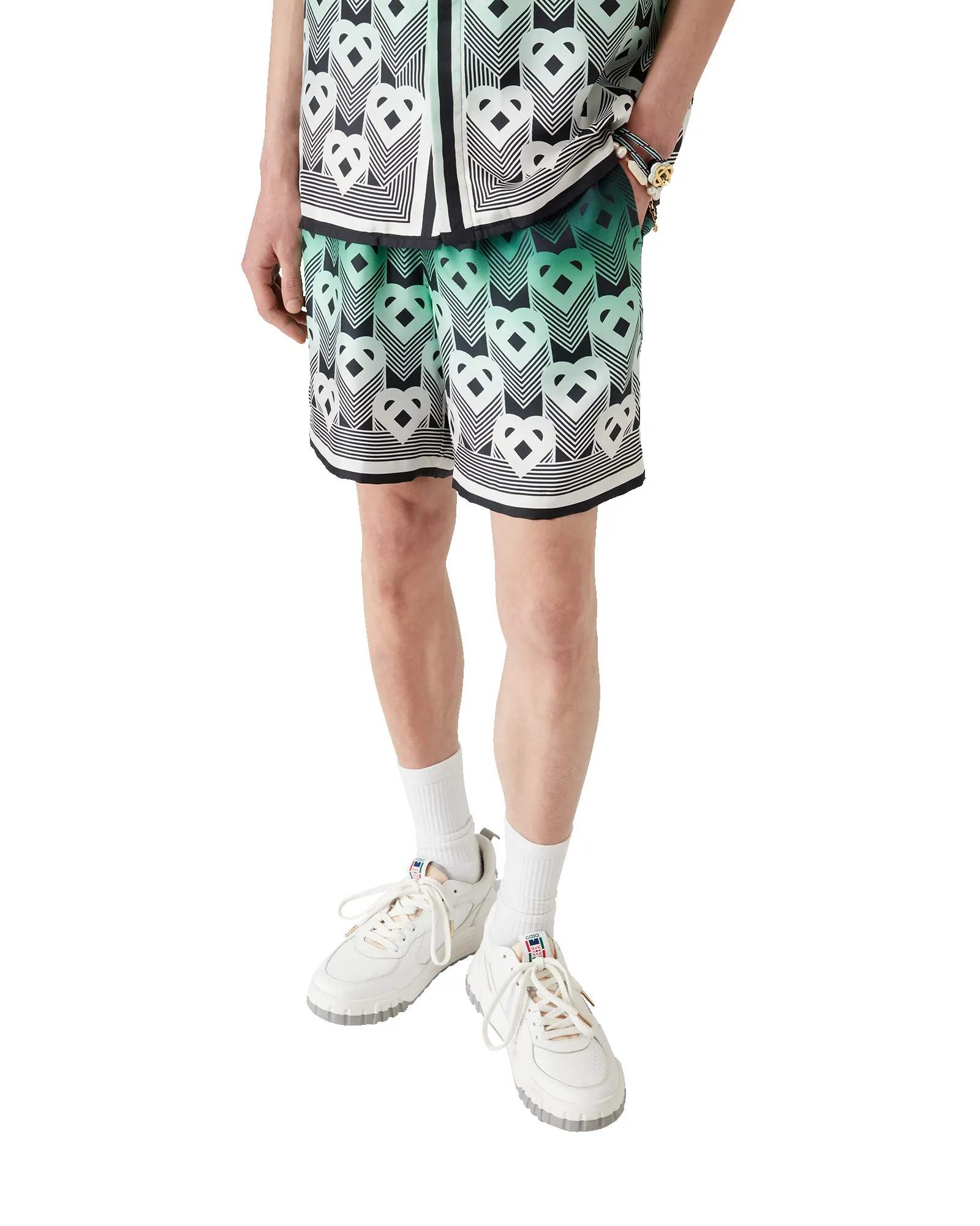 Gradient Monogram Silk Shorts sold by Casablanca product image thumbnail 4
