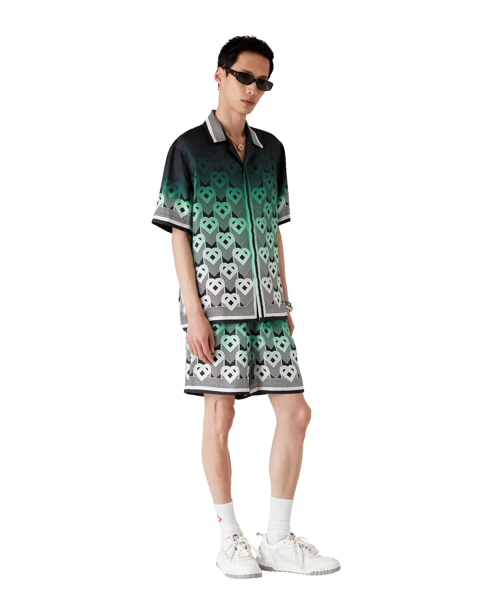 Gradient Monogram Silk Shorts sold by Casablanca product image thumbnail 2