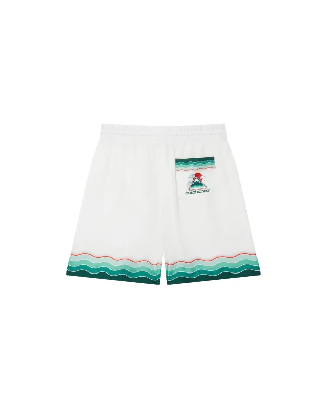 Montagne Ondulee Silk Shorts sold by Casablanca