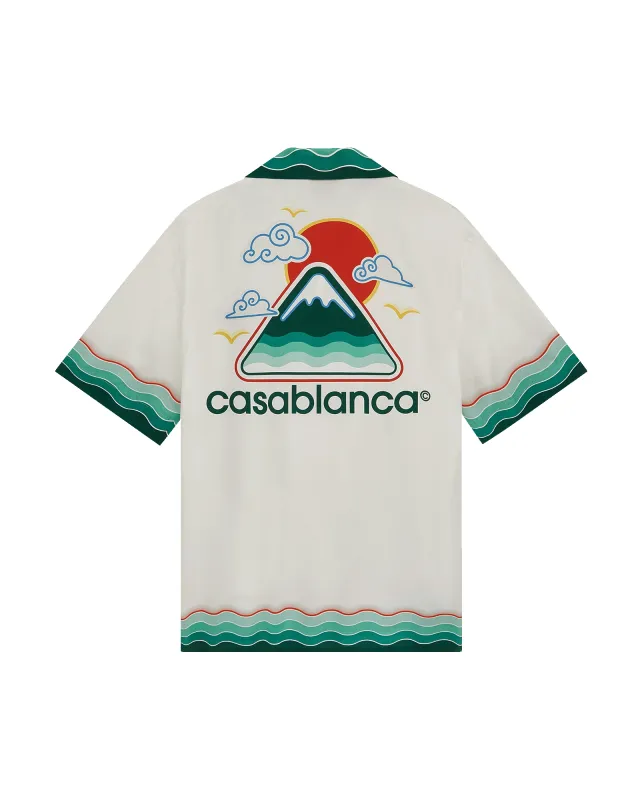 Montagne Ondulée Short-Sleeve Silk Shirt sold by Casablanca