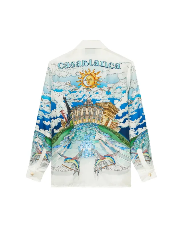 Le Vol Ideal Long-Sleeve Silk Shirt sold by Casablanca