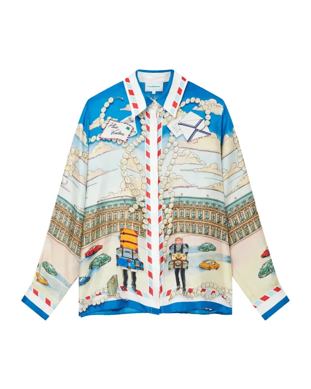 Place Casa Long Sleeve Silk Shirt sold by Casablanca