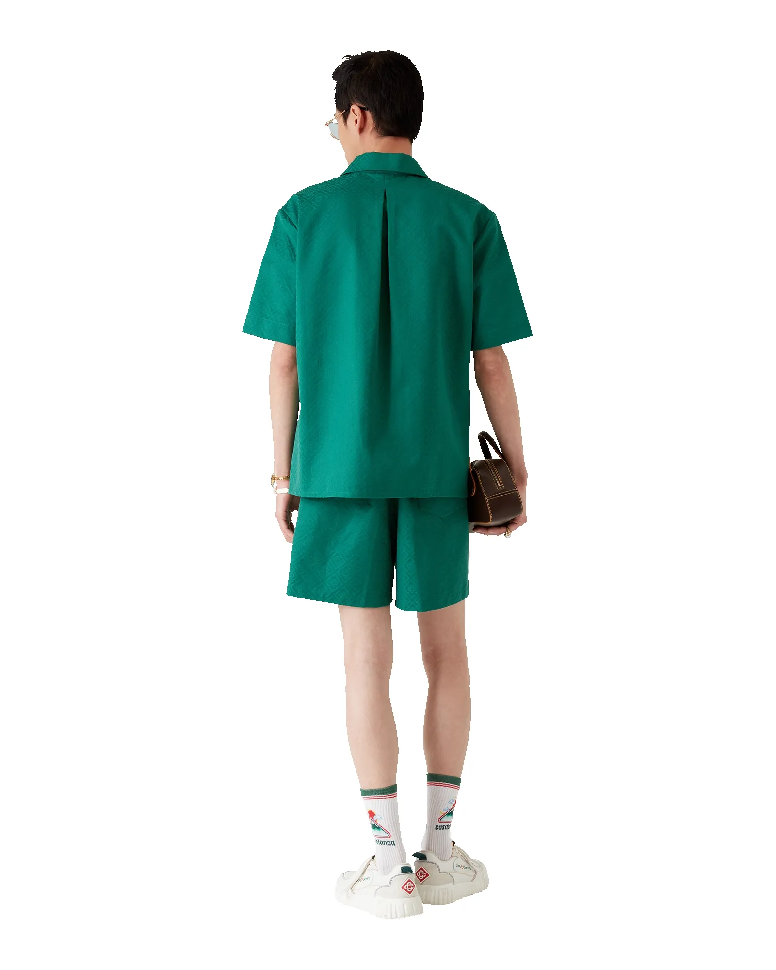 Cotton Monogram Short Sleeve Jacquard Shirt sold by Casablanca product image thumbnail 3
