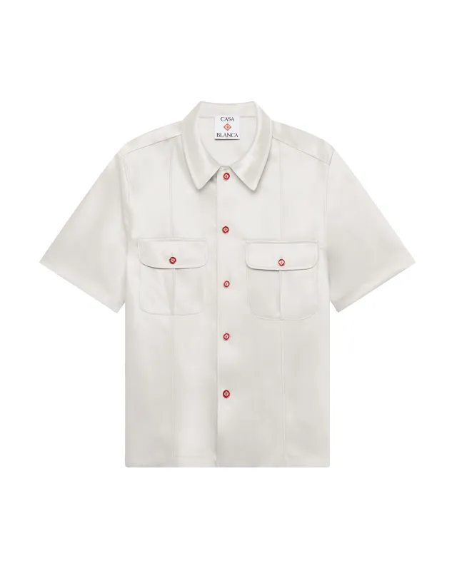 Duchesse Satin Short Sleeve Shirt sold by Casablanca