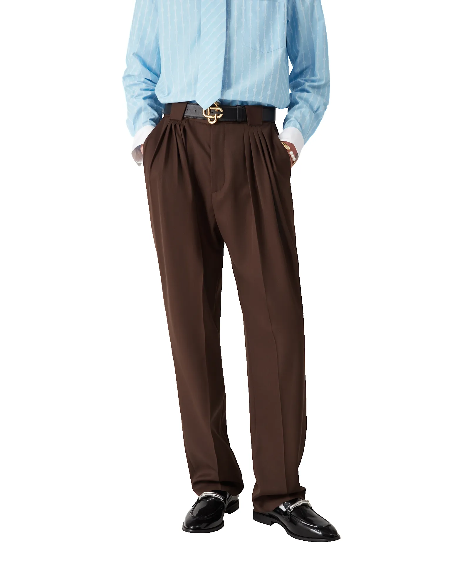 Wool Five Pleat Trousers sold by Casablanca product image thumbnail 4
