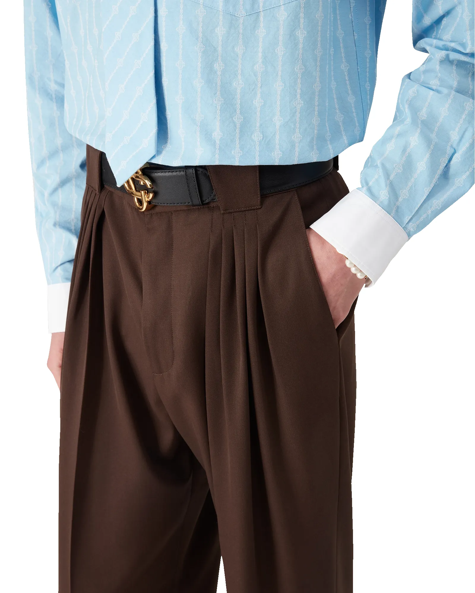 Wool Five Pleat Trousers sold by Casablanca product image thumbnail 5