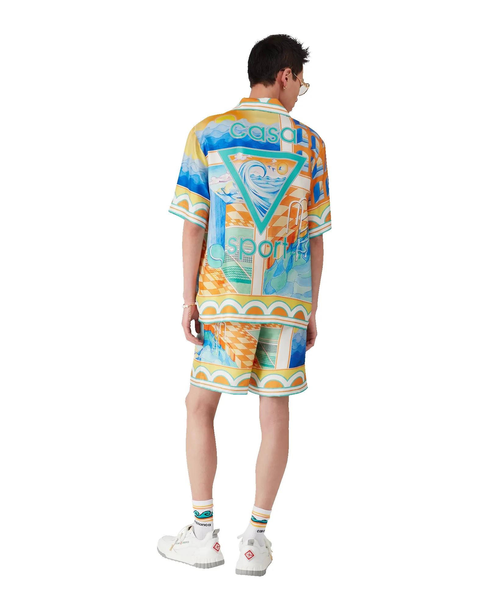 Surreal Pool Silk Shorts sold by Casablanca product image thumbnail 3