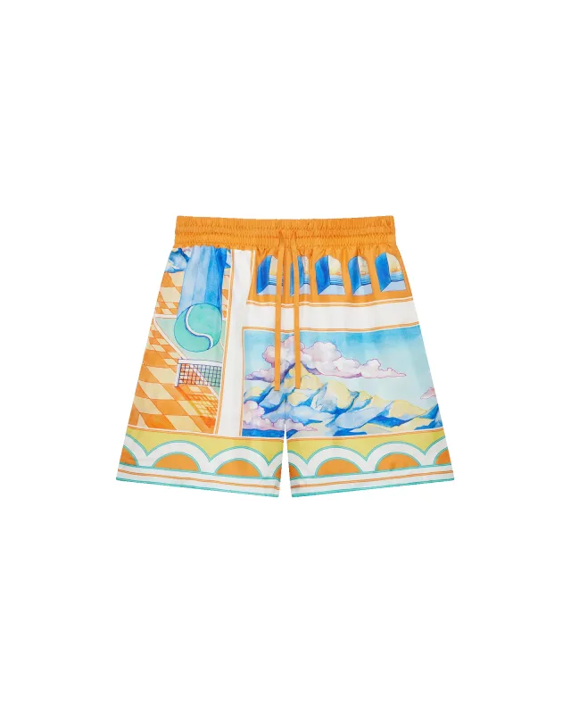 Surreal Pool Silk Shorts sold by Casablanca