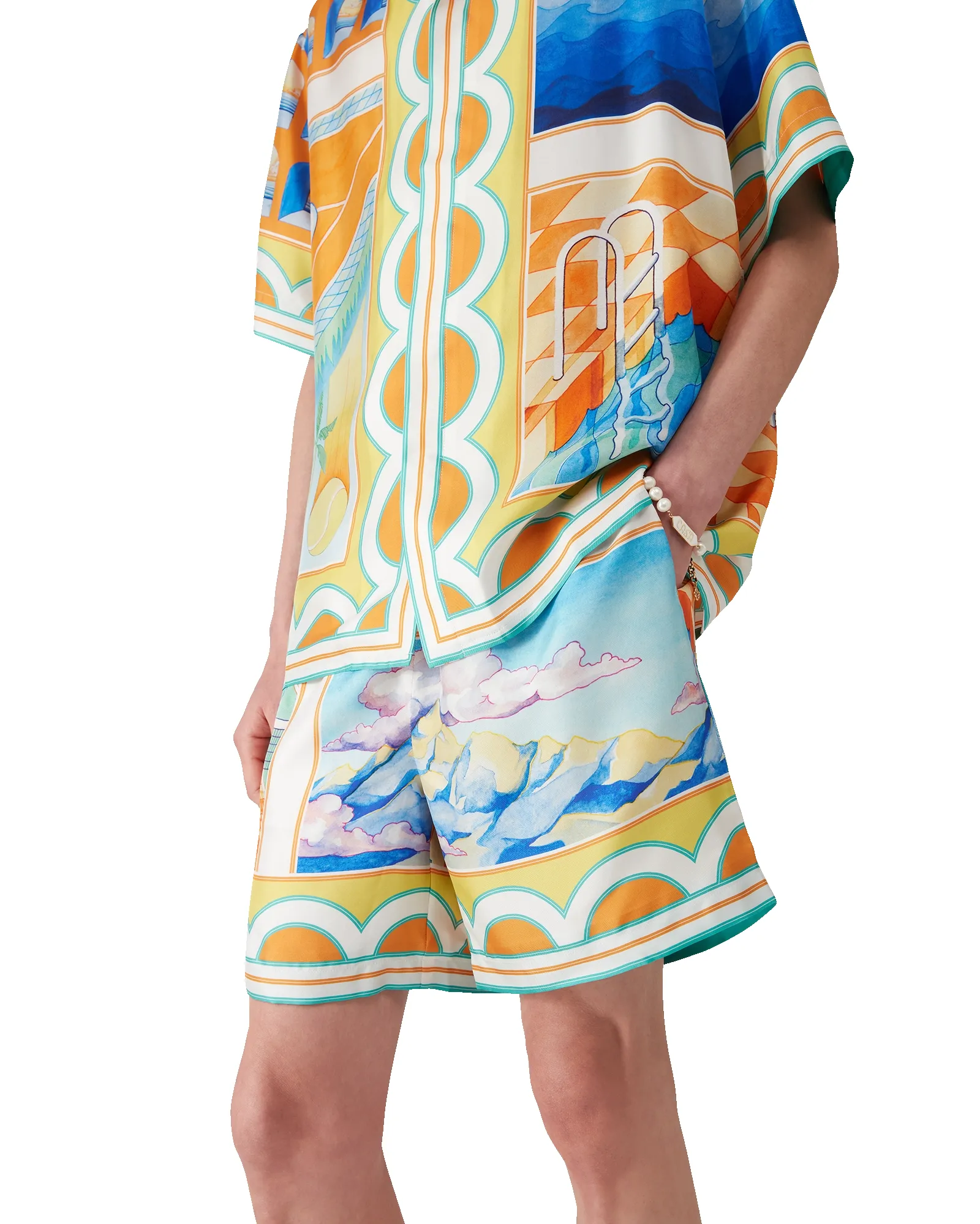 Surreal Pool Silk Shorts sold by Casablanca product image thumbnail 4