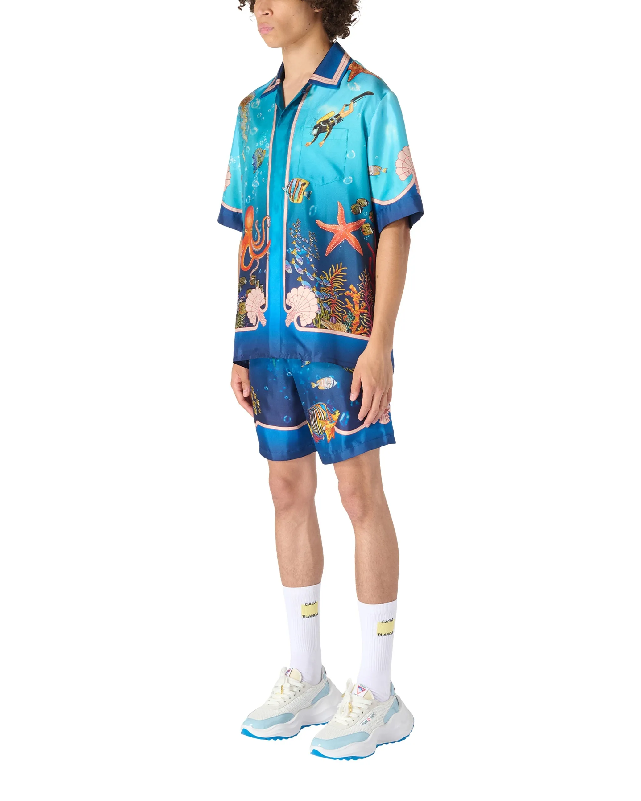 Fond Marin Short Sleeve Silk Shirt sold by Casablanca product image thumbnail 3