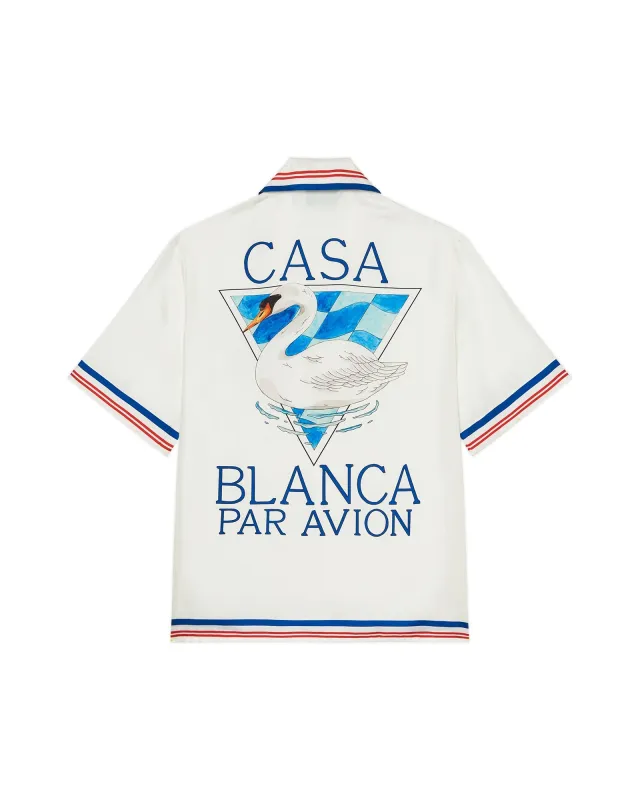 Casablanca Par Avion Short Sleeve Silk Shirt sold by Casablanca