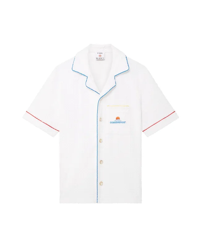 Monogram Jacquard Short Sleeve Towelling Shirt sold by Casablanca