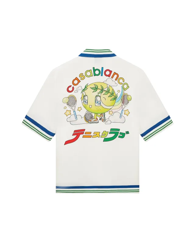 Tennis Mascot Short Sleeve Silk Twill Shirt sold by Casablanca
