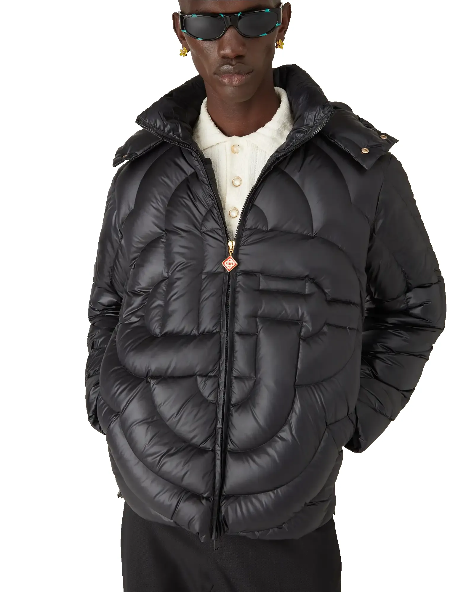 Monogram Quilted Nylon Puffer Jacket sold by Casablanca product image thumbnail 2