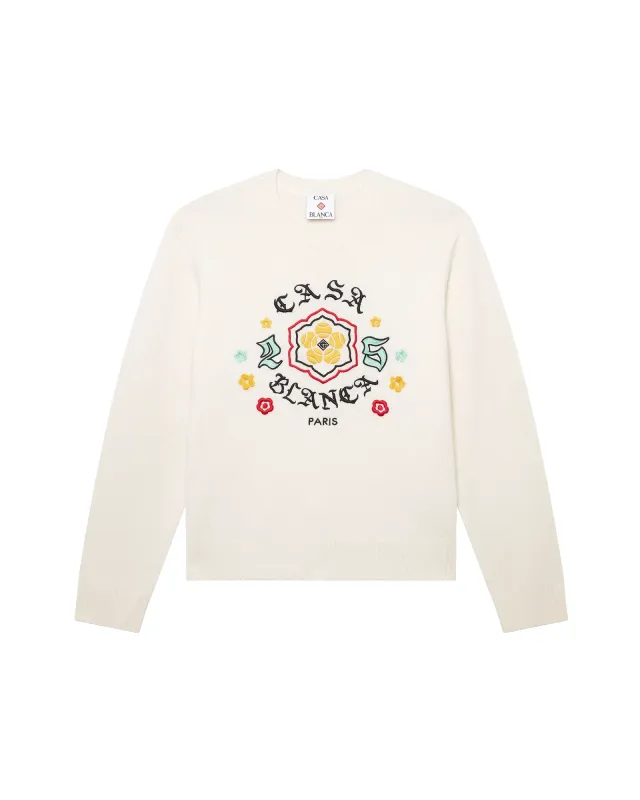 Emblem Merino Knit Crew Neck sold by Casablanca