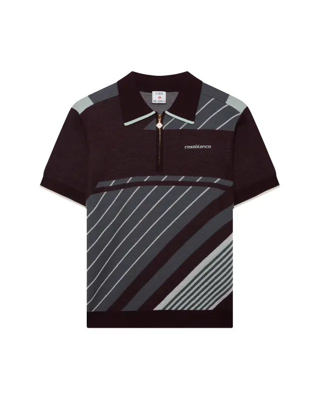 Merino Diagonal Tennis Polo sold by Casablanca