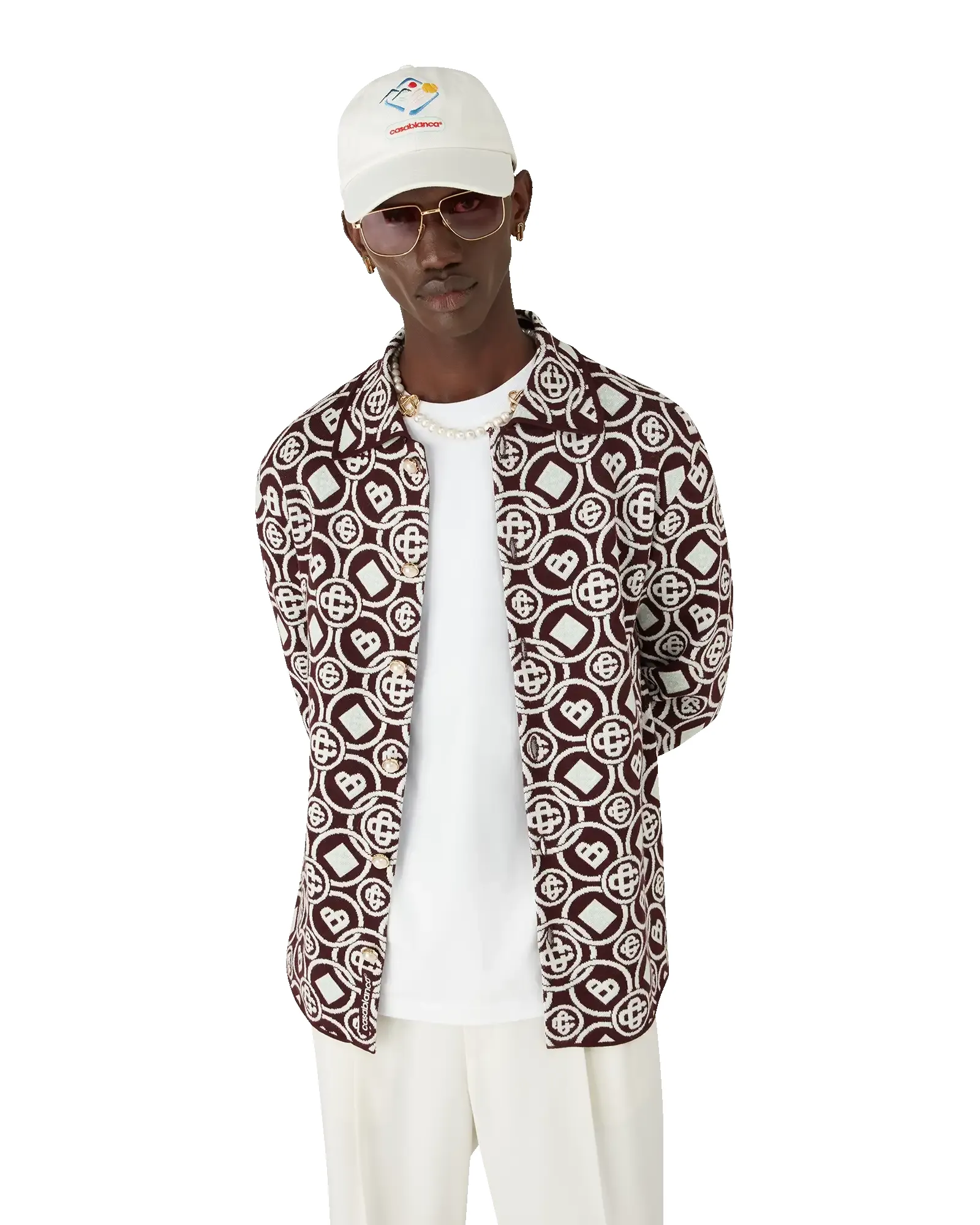 Monogram Cotton Knit Shirt sold by Casablanca product image thumbnail 3