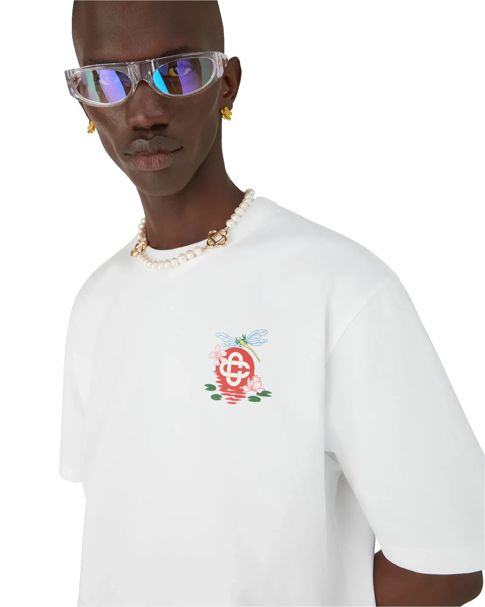 Dragonfly Floral Oversized Short Sleeve T-Shirt sold by Casablanca product image thumbnail 2