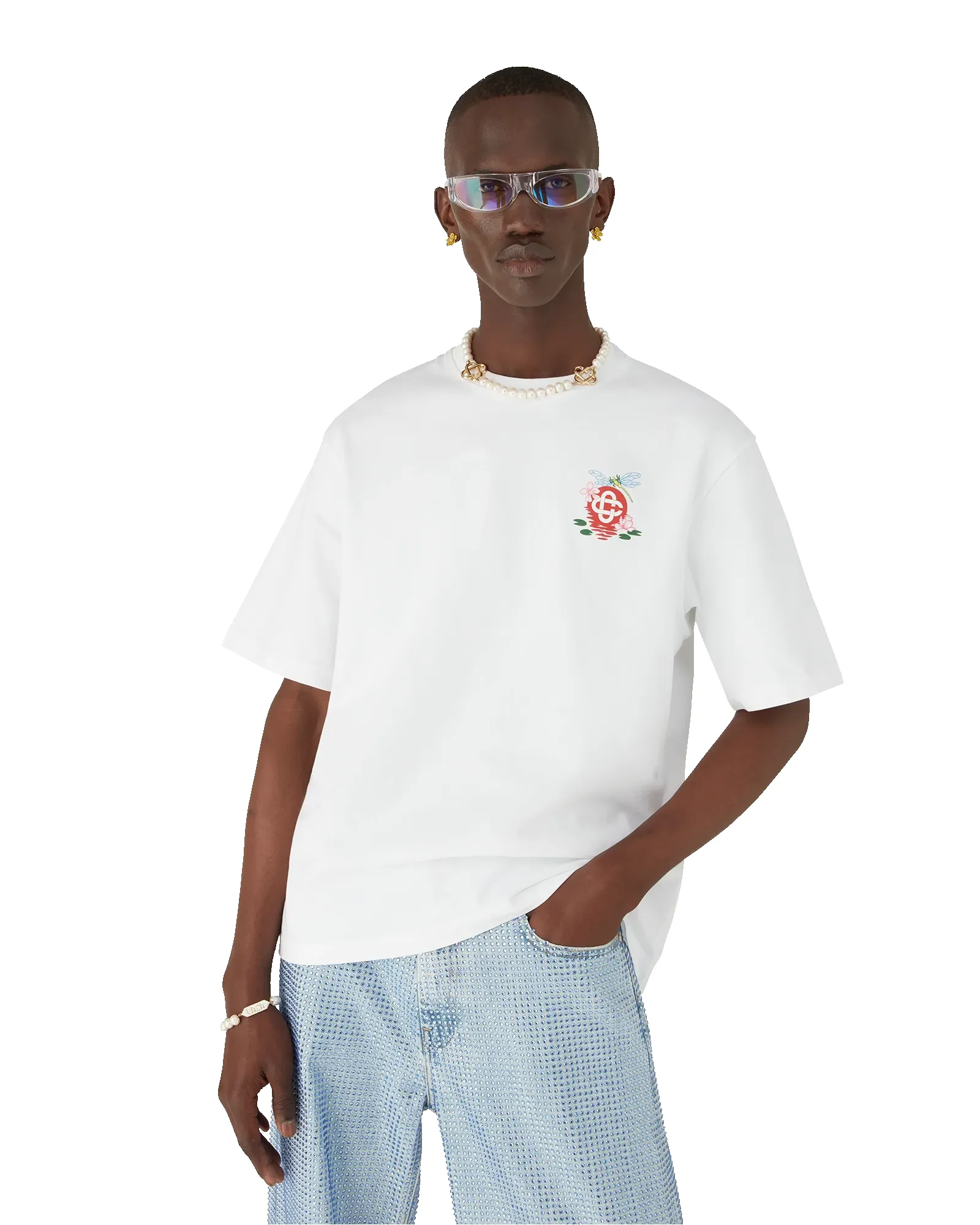 Dragonfly Floral Oversized Short Sleeve T-Shirt sold by Casablanca product image thumbnail 5