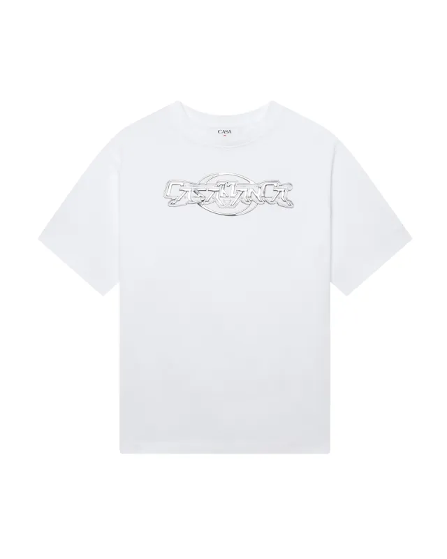 Casablanca Chrome Oversized Short Sleeve T-Shirt sold by Casablanca