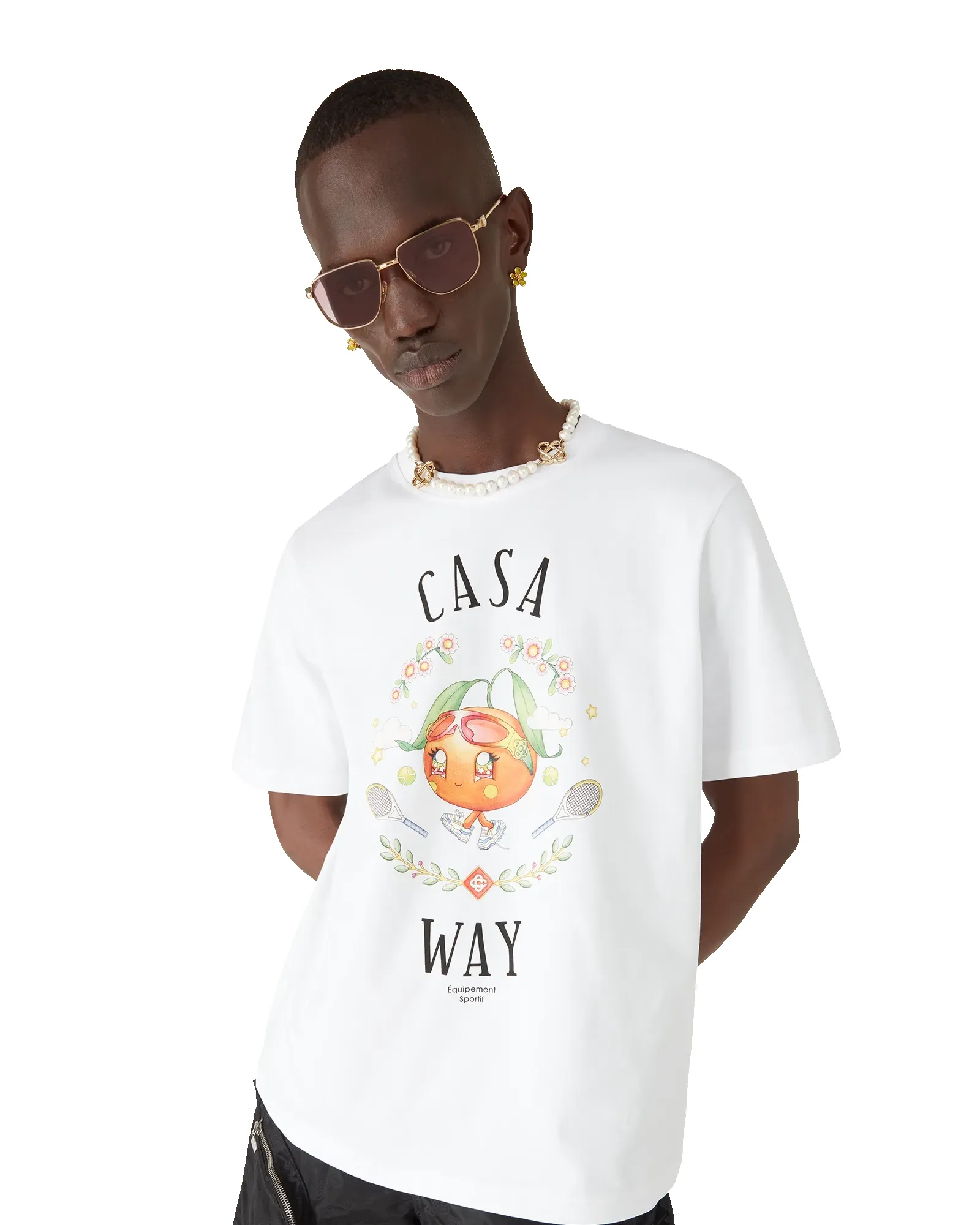 Casa Way Orange Mascot Short Sleeve T-Shirt sold by Casablanca product image thumbnail 5