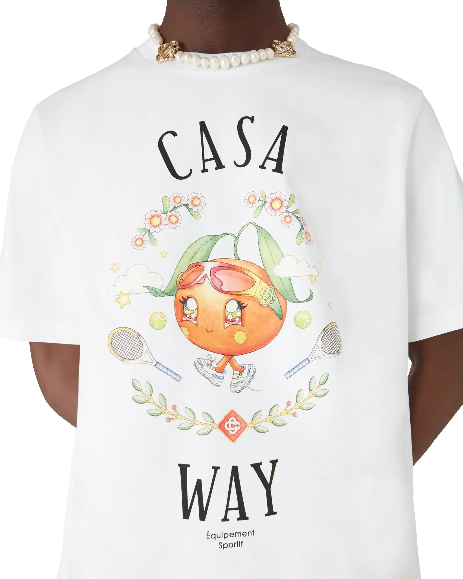 Casa Way Orange Mascot Short Sleeve T-Shirt sold by Casablanca product image thumbnail 4