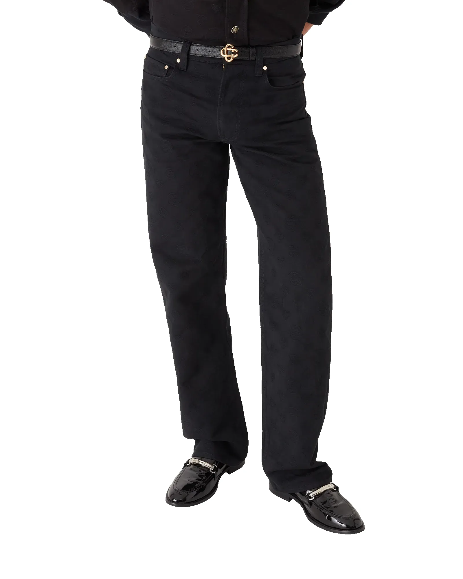 Denim Monogram Straight Leg Jeans sold by Casablanca product image thumbnail 4