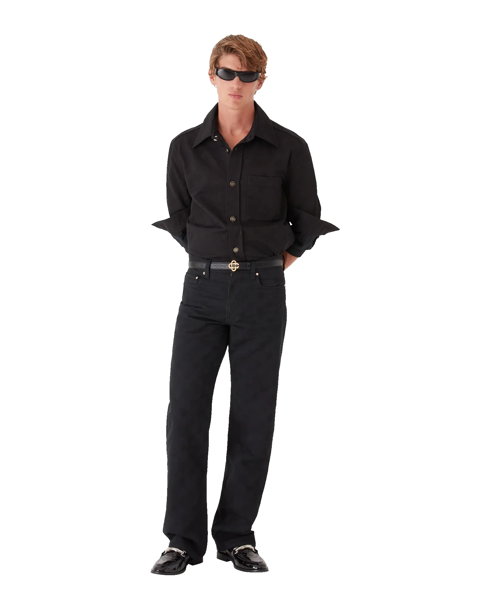 Denim Monogram Straight Leg Jeans sold by Casablanca product image thumbnail 2